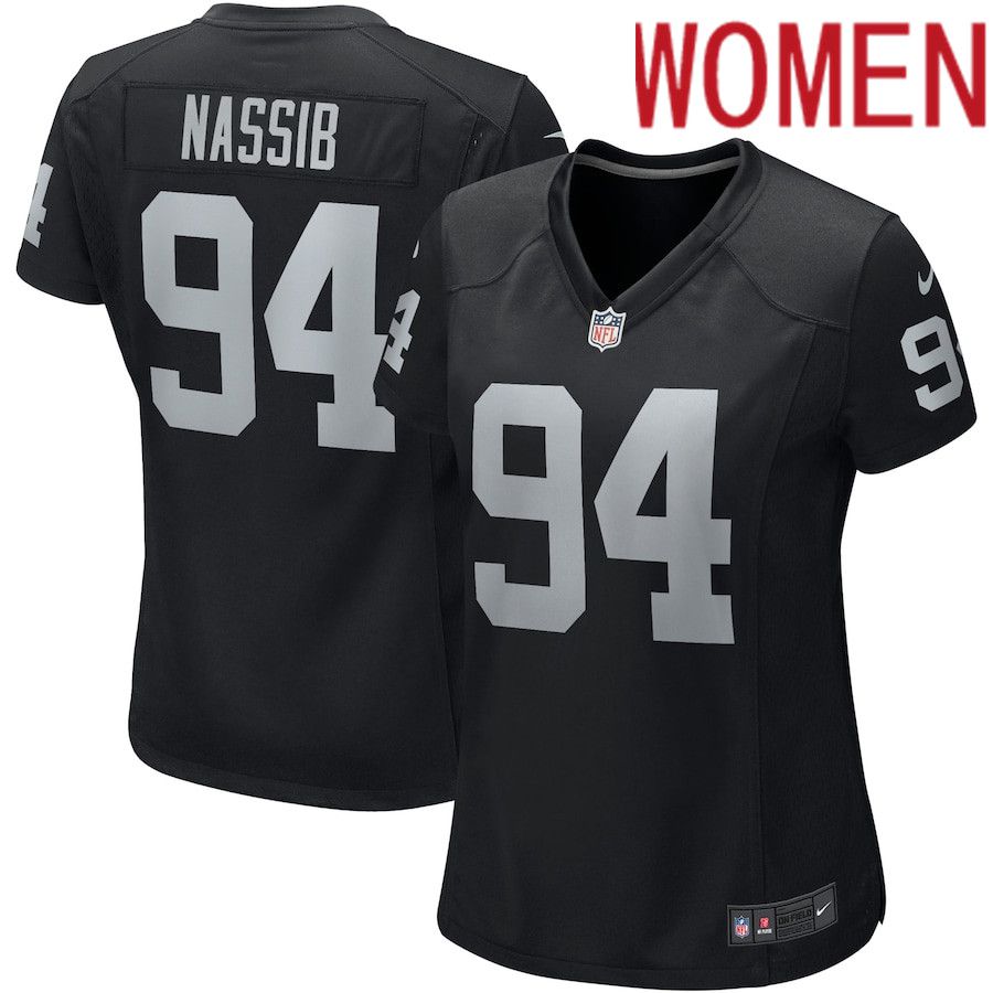 Women Oakland Raiders #94 Carl Nassib Nike Black Player Game NFL Jersey